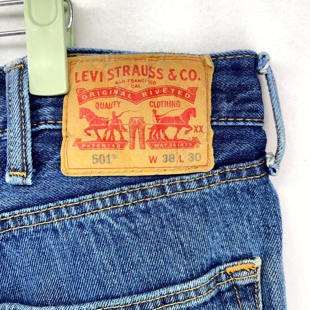 Levi Strauss & Co. 501 xx Button Front Blue Jeans Mens Size 38 x 30 - Picture 3 of 12
